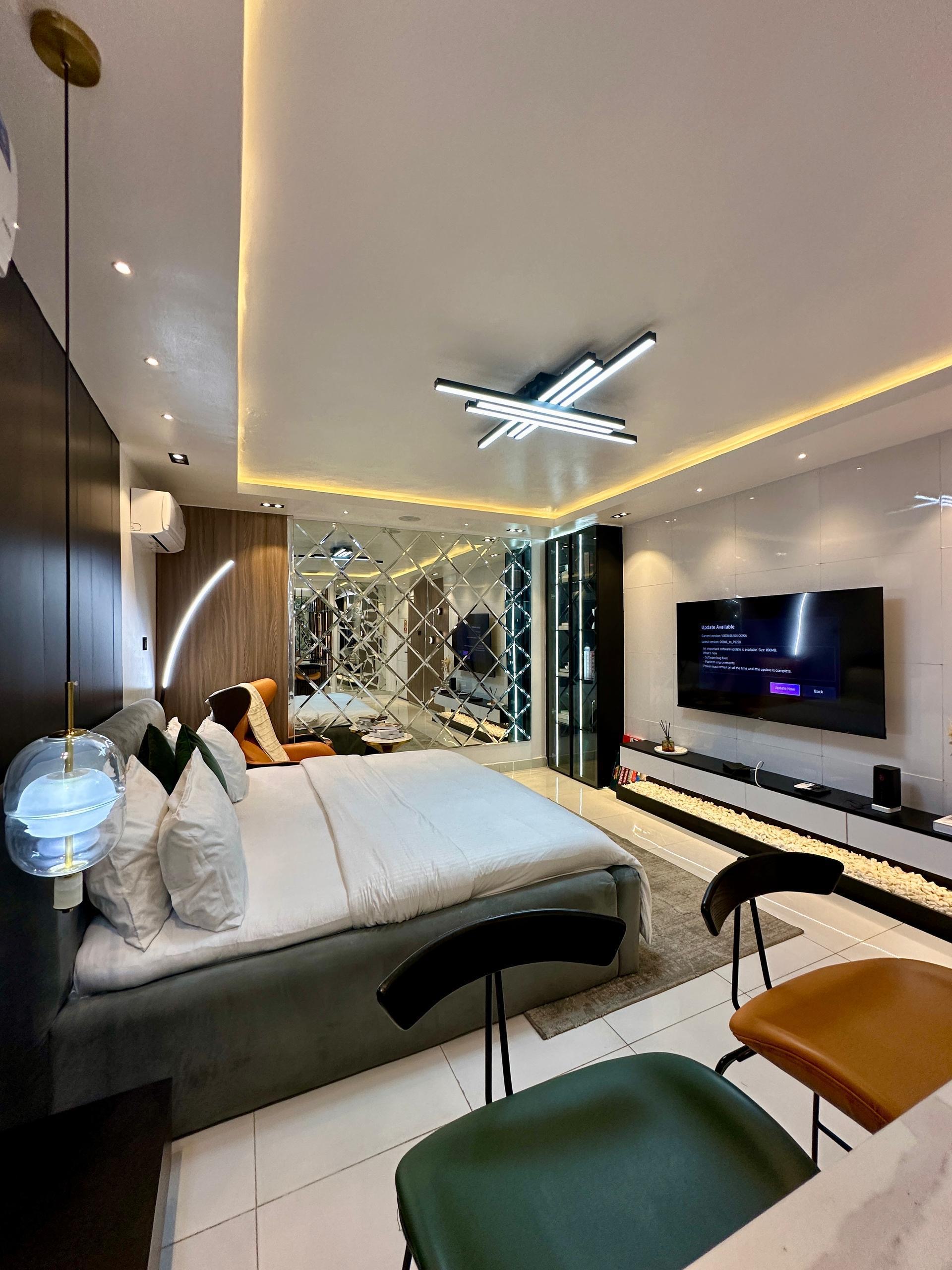 Luxury Big studio apartment with a walk-in closet.