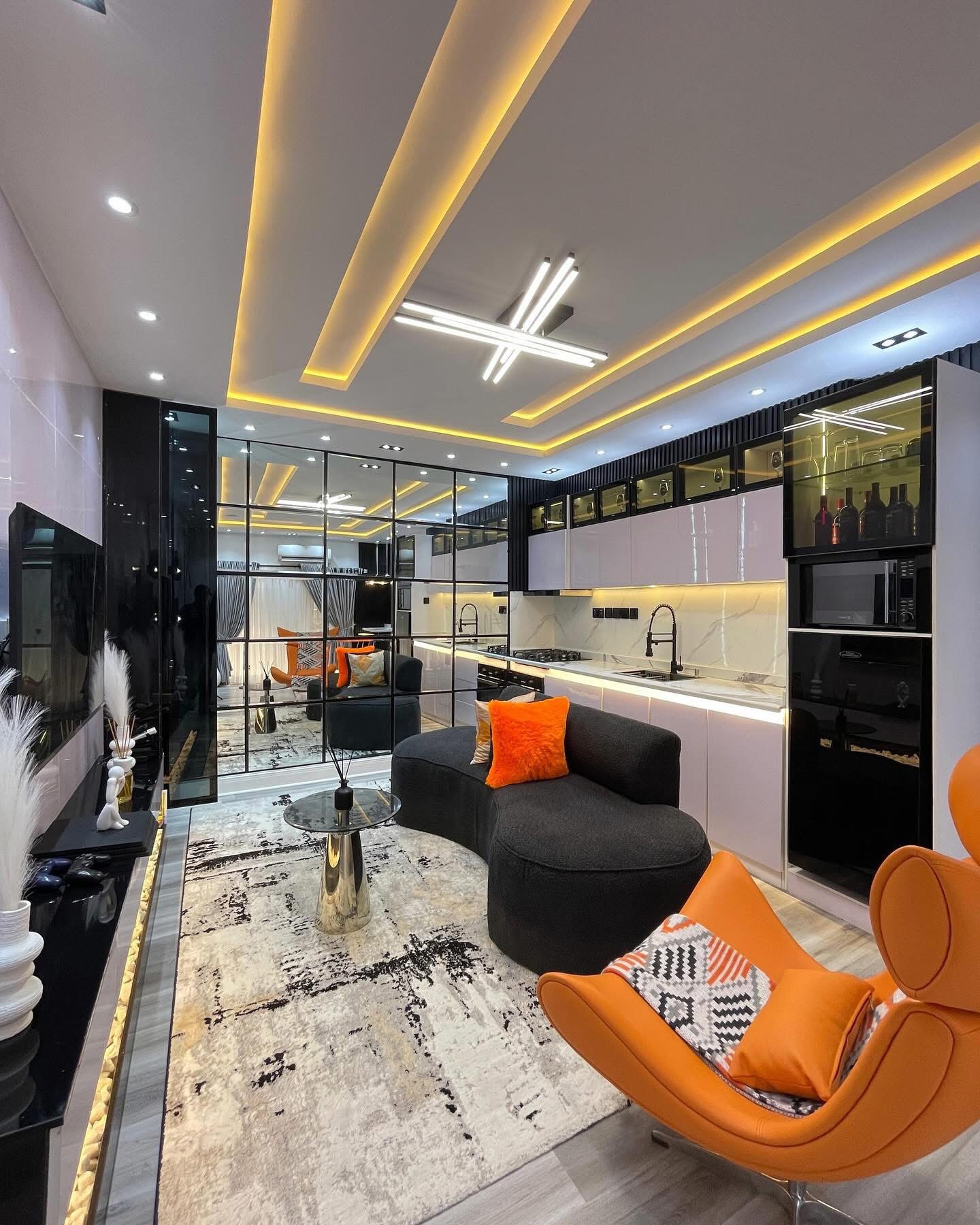 One bedroom with two balconies