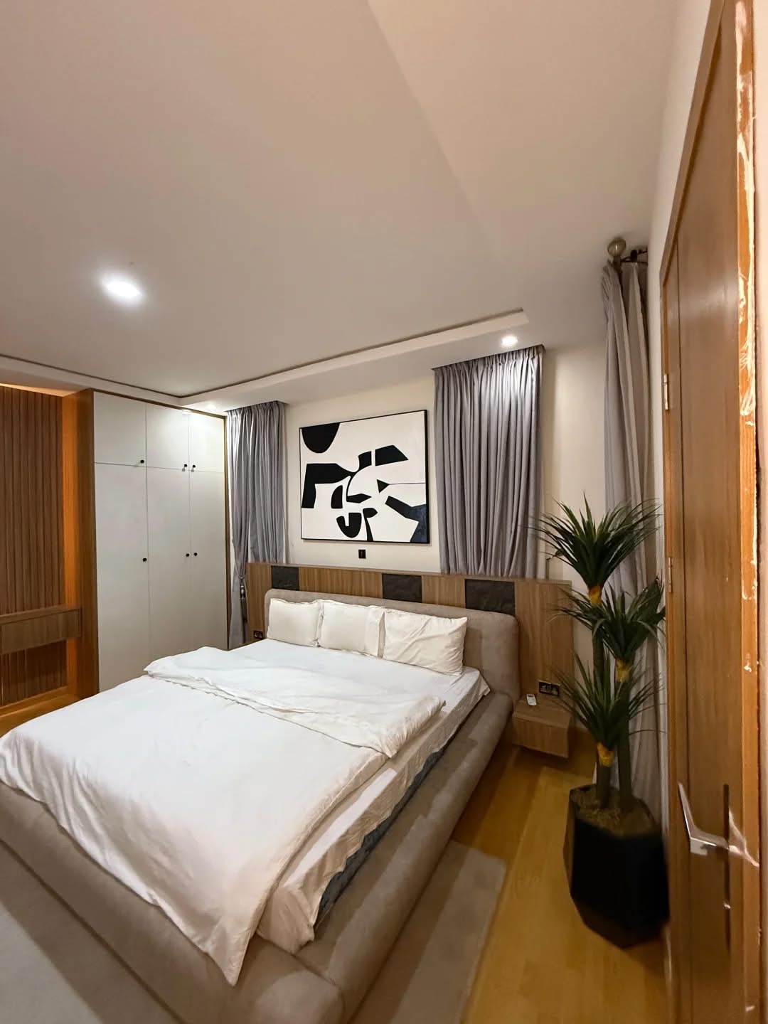 Warm and stylish bedroom